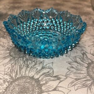 Blue Glass Decorative Bowl